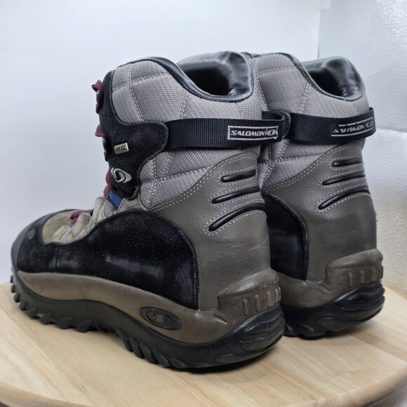Salomon Goretex Winter Snow Boots Mens 9 Black/Brown - Picture 7 of 9